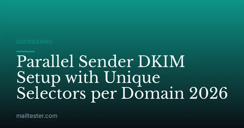 Parallel Sender DKIM Setup with Unique Selectors per Domain 2026