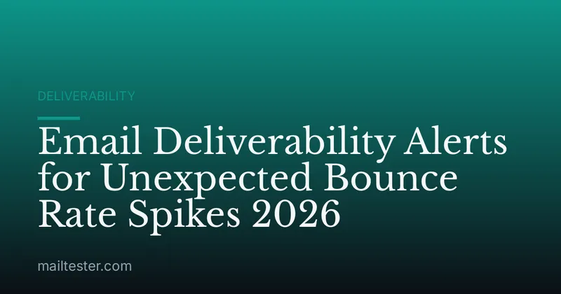 Email Deliverability Alerts for Unexpected Bounce Rate Spikes 2026