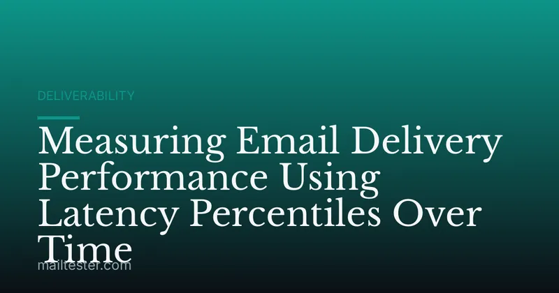 Measuring Email Delivery Performance Using Latency Percentiles Over Time
