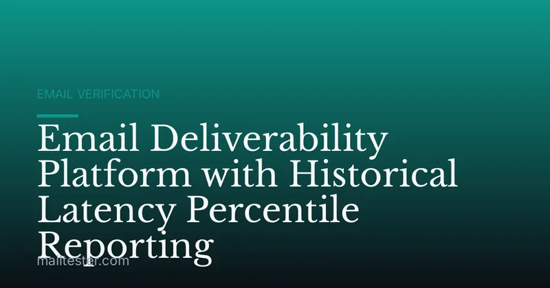 Email Deliverability Platform with Historical Latency Percentile Reporting