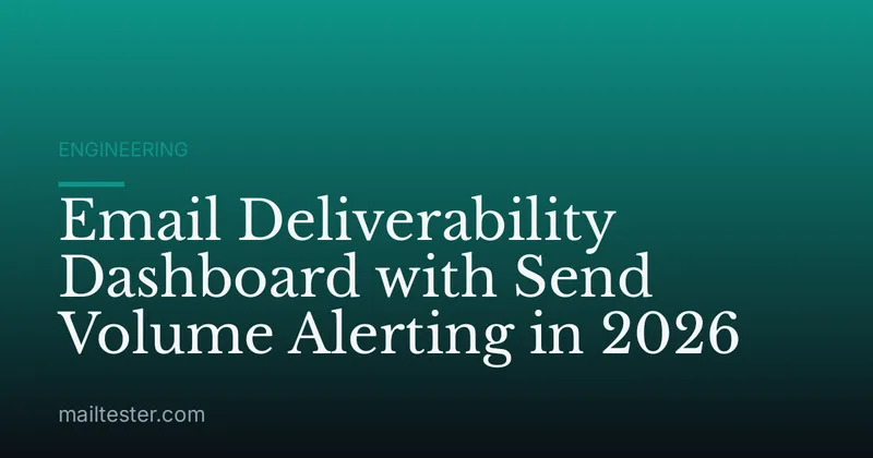 Email Deliverability Dashboard with Send Volume Alerting in 2026
