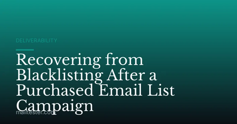 Recovering from Blacklisting After a Purchased Email List Campaign