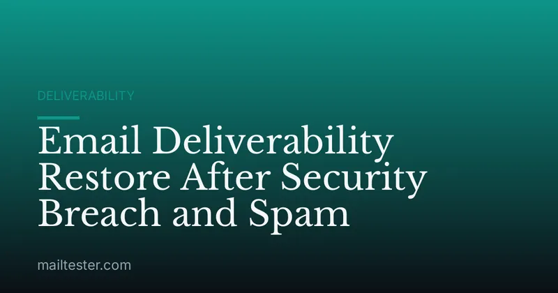 Email Deliverability Restore After Security Breach and Spam