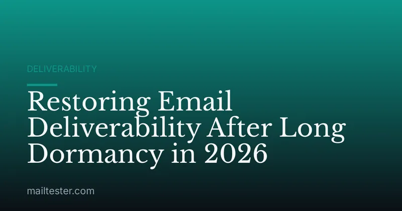 Restoring Email Deliverability After Long Dormancy in 2026