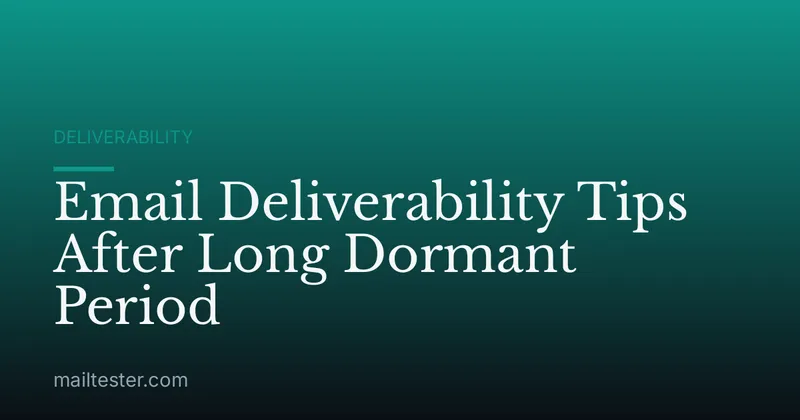 Email Deliverability Tips After Long Dormant Period