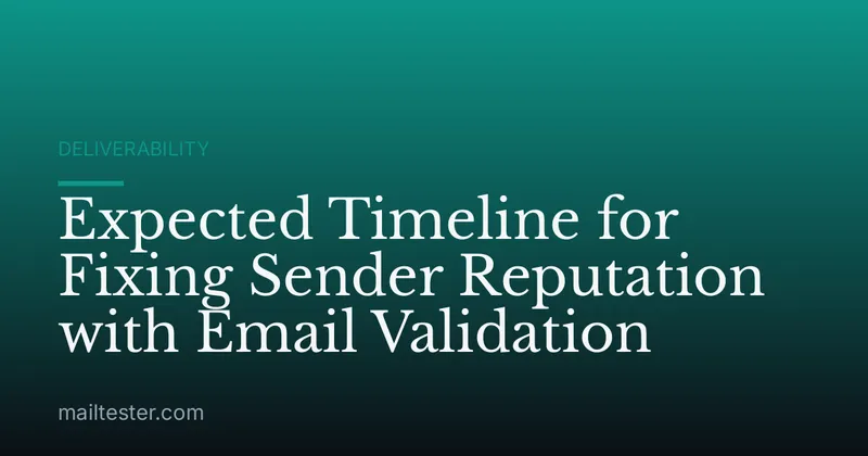 Expected Timeline for Fixing Sender Reputation with Email Validation
