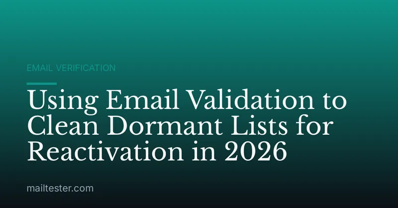 Using Email Validation to Clean Dormant Lists for Reactivation in 2026