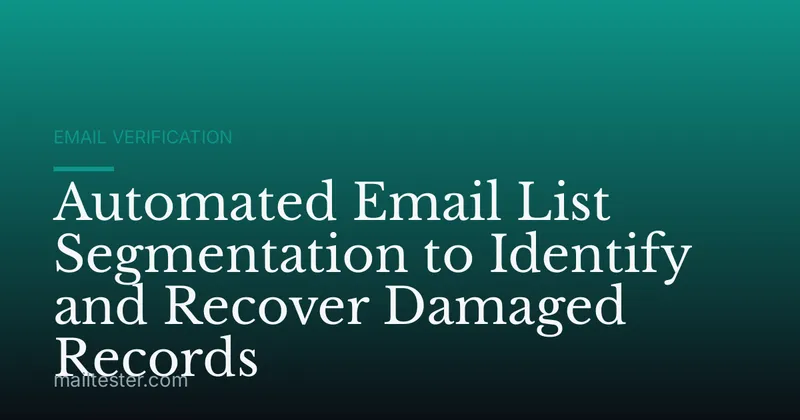 Automated Email List Segmentation to Identify and Recover Damaged Records