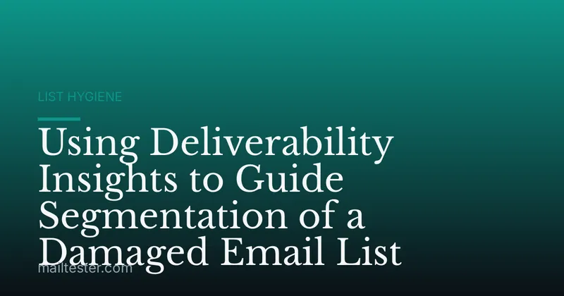 Using Deliverability Insights to Guide Segmentation of a Damaged Email List