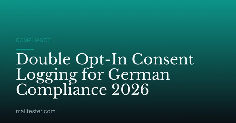 Double Opt-In Consent Logging for German Compliance 2026