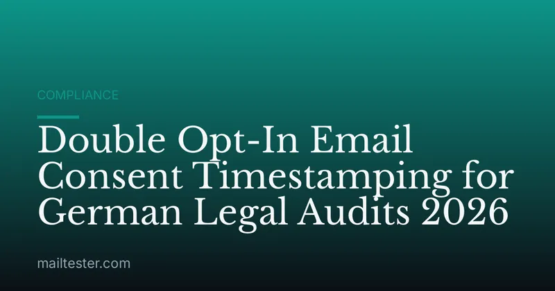 Double Opt-In Email Consent Timestamping for German Legal Audits 2026