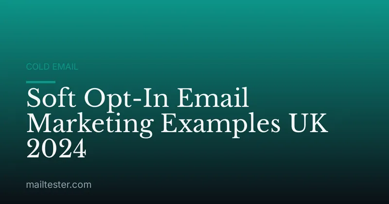 Soft Opt-In Email Marketing Examples UK 2024