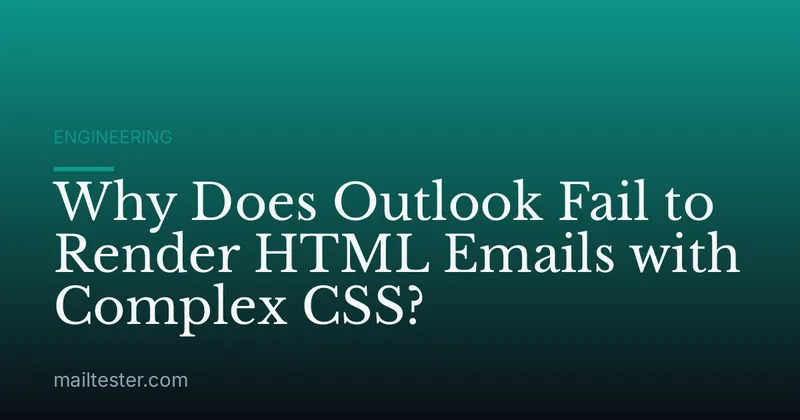 Why Does Outlook Fail to Render HTML Emails with Complex CSS?