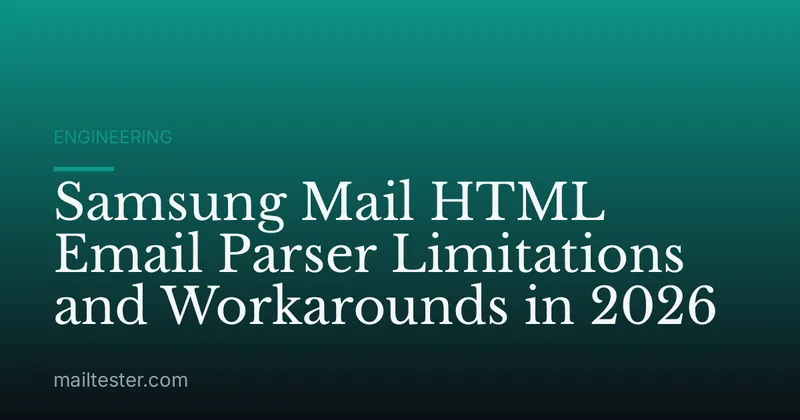 Samsung Mail HTML Email Parser Limitations and Workarounds in 2026