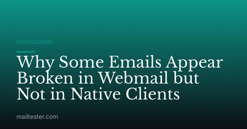 Why Some Emails Appear Broken in Webmail but Not in Native Clients