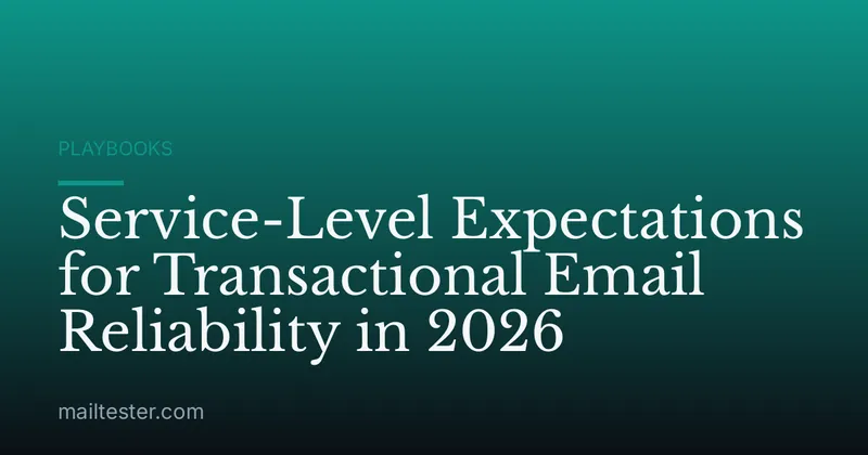 Service-Level Expectations for Transactional Email Reliability in 2026