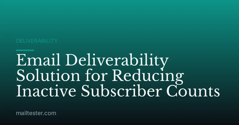 Email Deliverability Solution for Reducing Inactive Subscriber Counts