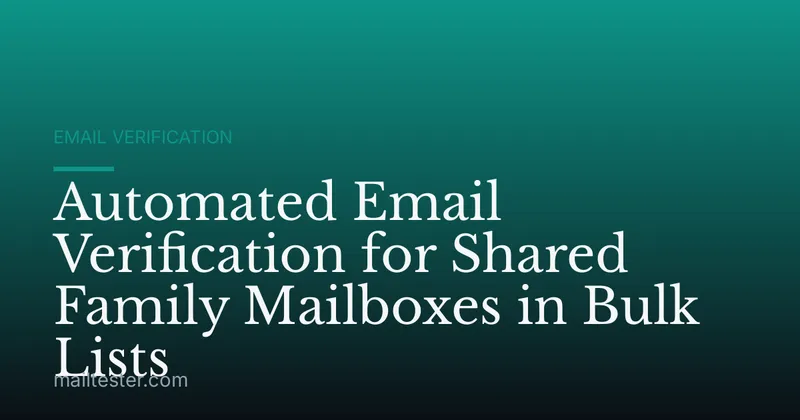 Automated Email Verification for Shared Family Mailboxes in Bulk Lists