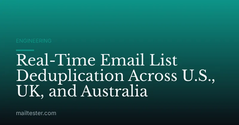 Real-Time Email List Deduplication Across U.S., UK, and Australia
