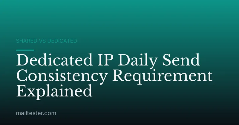 Dedicated IP Daily Send Consistency Requirement Explained