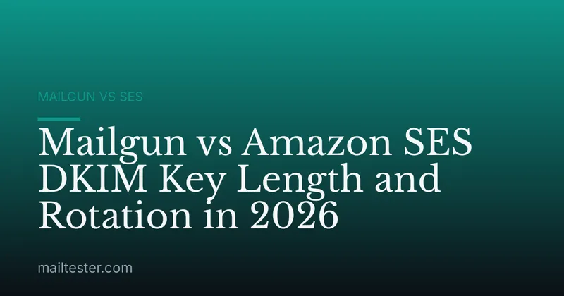 Mailgun vs Amazon SES DKIM Key Length and Rotation in 2026