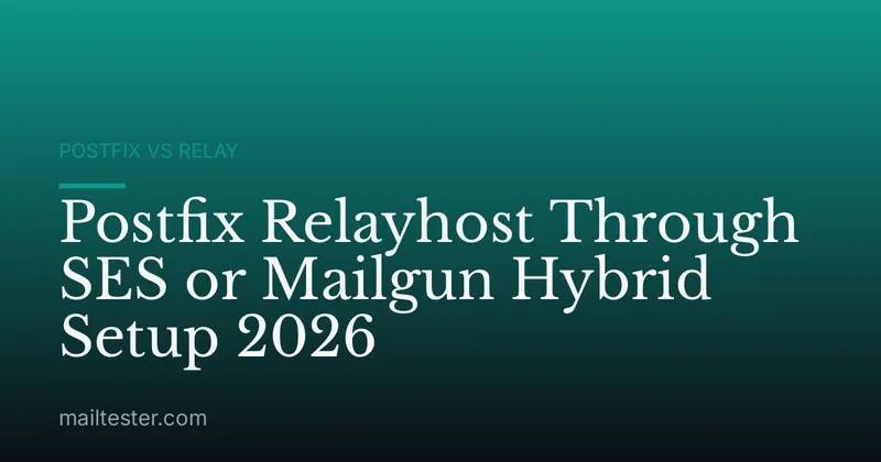 Postfix Relayhost Through SES or Mailgun Hybrid Setup 2026