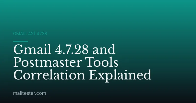 Gmail 4.7.28 and Postmaster Tools Correlation Explained