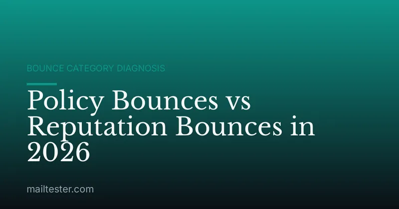 Policy Bounces vs Reputation Bounces in 2026