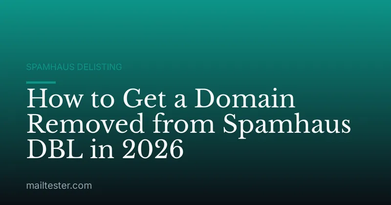 How to Get a Domain Removed from Spamhaus DBL in 2026