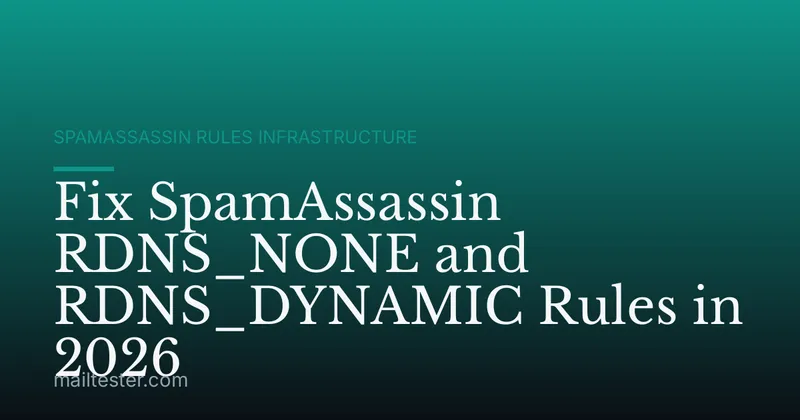 Fix SpamAssassin RDNS_NONE and RDNS_DYNAMIC Rules in 2026