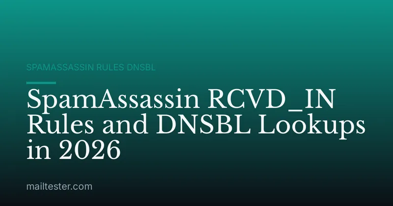 SpamAssassin RCVD_IN Rules and DNSBL Lookups in 2026