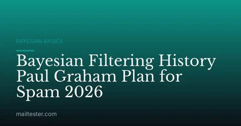 Bayesian Filtering History Paul Graham Plan for Spam 2026