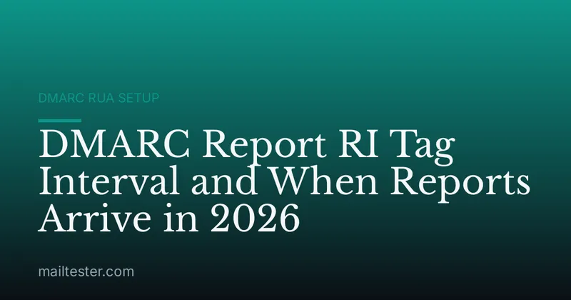 DMARC Report RI Tag Interval and When Reports Arrive in 2026
