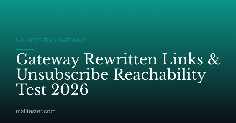 Gateway Rewritten Links & Unsubscribe Reachability Test 2026