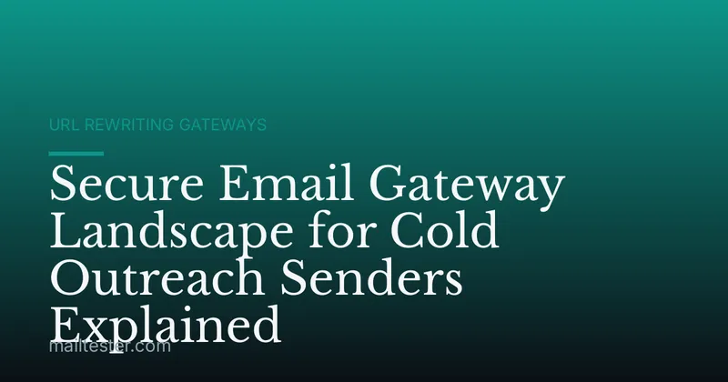 Secure Email Gateway Landscape for Cold Outreach Senders Explained