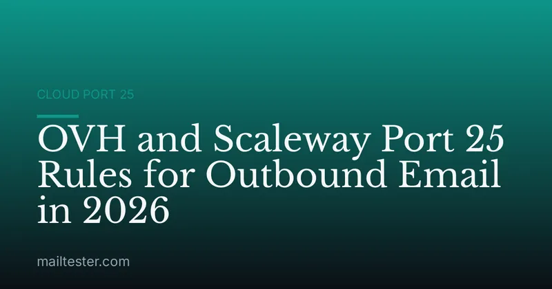 OVH and Scaleway Port 25 Rules for Outbound Email in 2026