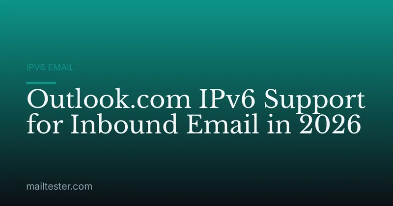 Outlook.com IPv6 Support for Inbound Email in 2026