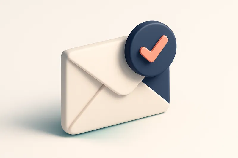 an envelope with a checkmark