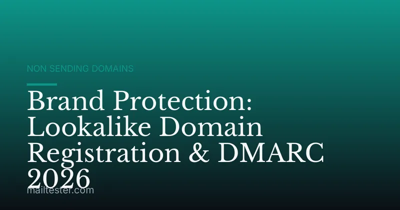 Brand Protection: Lookalike Domain Registration & DMARC 2026