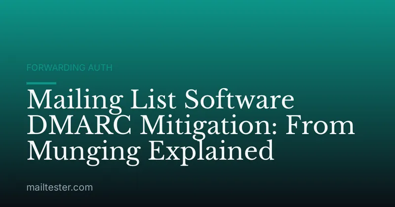 Mailing List Software DMARC Mitigation: From Munging Explained
