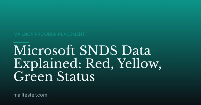 Microsoft SNDS Data Explained: Red, Yellow, Green Status