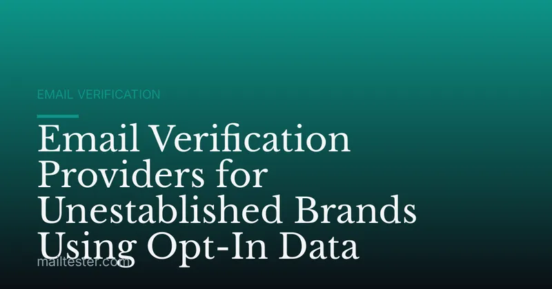 Email Verification Providers for Unestablished Brands Using Opt-In Data