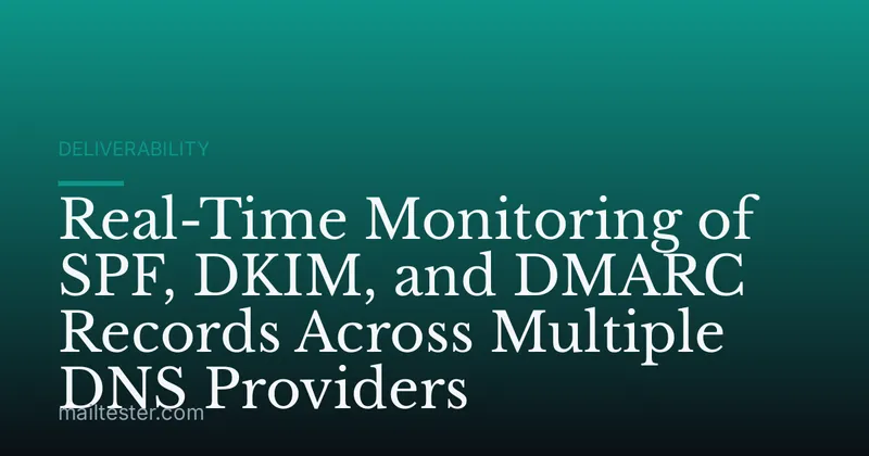 Real-Time Monitoring of SPF, DKIM, and DMARC Records Across Multiple DNS Providers