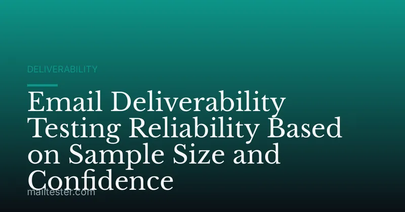 Email Deliverability Testing Reliability Based on Sample Size and Confidence