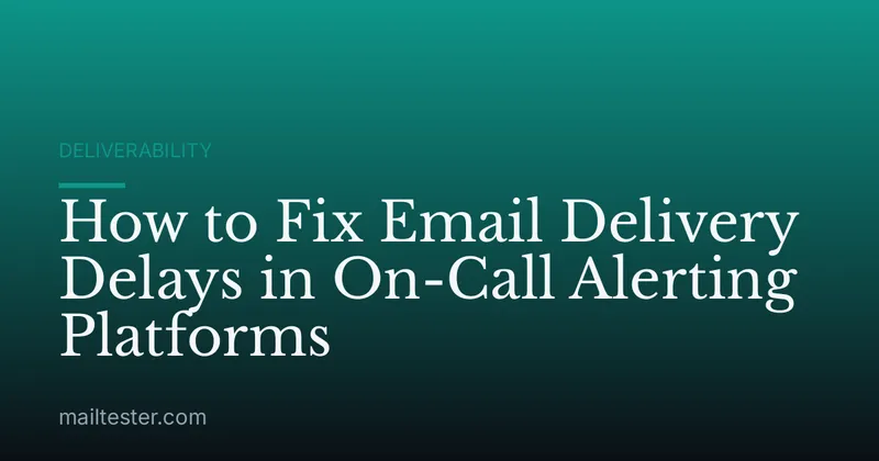 How to Fix Email Delivery Delays in On-Call Alerting Platforms