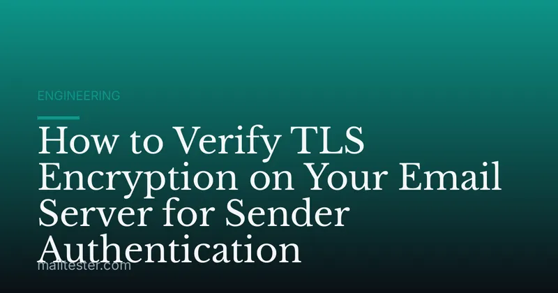 How to Verify TLS Encryption on Your Email Server for Sender Authentication