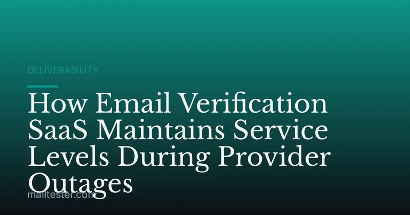 How Email Verification SaaS Maintains Service Levels During Provider Outages