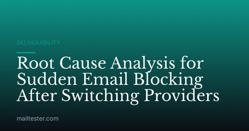 Root Cause Analysis for Sudden Email Blocking After Switching Providers