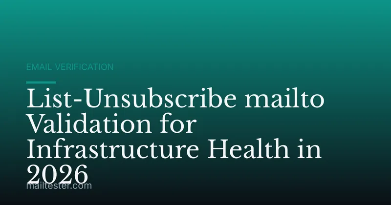 List-Unsubscribe mailto Validation for Infrastructure Health in 2026