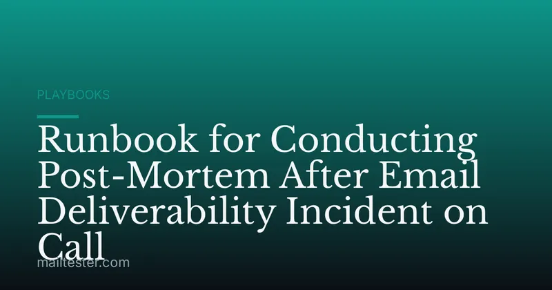Runbook for Conducting Post-Mortem After Email Deliverability Incident on Call